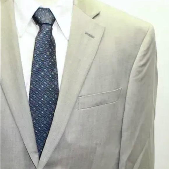 Daniel Hechter Men Blazer Gray Pure Wool Lined 2 Buttons 40R - Picture 4 of 7